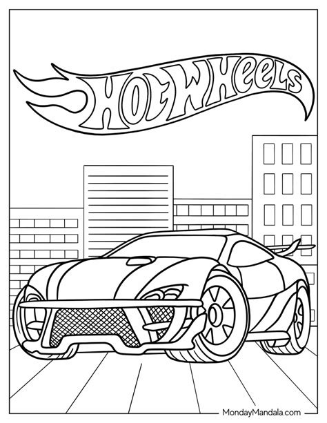 hot wheels colouring pages|Hot Wheels Coloring Pages (Free PDF Printables)